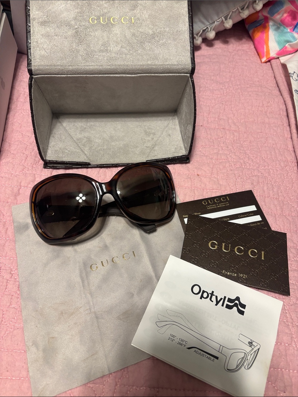 Gucci Women's Brown Gradient Oversized Sunglasses